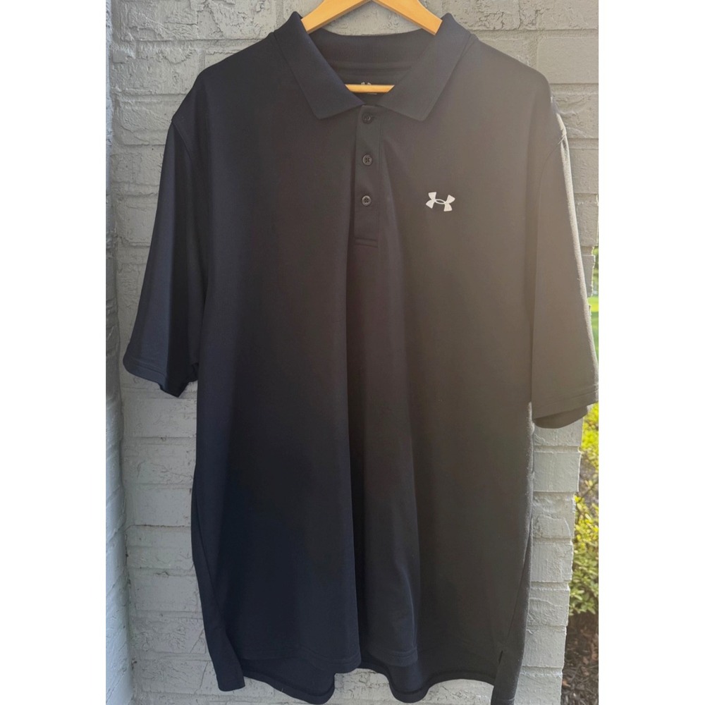 Under Armour Black Short Sleeve Polo Shirt Men's Size XXL